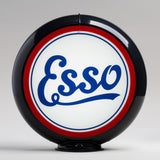 Esso Script 13.5" Gas Pump Globe with Black Plastic Body