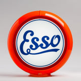 Esso Script 13.5" Gas Pump Globe with Orange Plastic Body