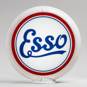 Esso Script 13.5" Gas Pump Globe with White Plastic Body