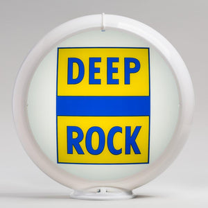 Deep Rock 13.5" Gas Pump Globe with White Plastic Body