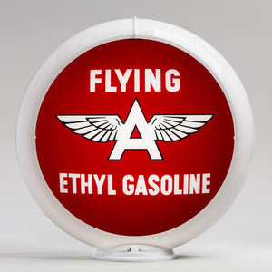Flying A Ethyl 13.5" Gas Pump Globe with White Plastic Body