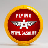 Flying A Ethyl 13.5" Gas Pump Globe with Yellow Plastic Body