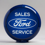 Ford Sales 13.5" Gas Pump Globe with Dark Blue Plastic Body