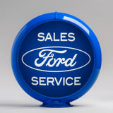 Ford Sales 13.5" Gas Pump Globe with Light Blue Plastic Body