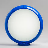 Frosted 13.5" Gas Pump Globe with Light Blue Plastic Body