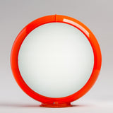 Frosted 13.5" Gas Pump Globe with Orange Plastic Body