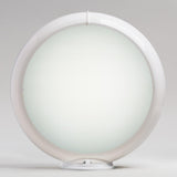Frosted 13.5" Gas Pump Globe with White Plastic Body