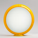 Frosted 13.5" Gas Pump Globe with Yellow Plastic Body