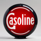 Gasoline 13.5" Gas Pump Globe with Black Plastic Body