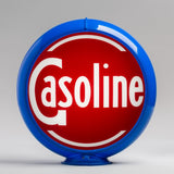 Gasoline 13.5" Gas Pump Globe with Light Blue Plastic Body