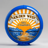 Golden West Oil 13.5" Gas Pump Globe with Light Blue Plastic Body