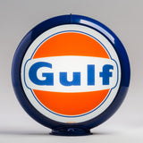 Gulf 1960 Logo 13.5" Gas Pump Globe with Dark Blue Plastic Body