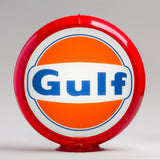 Gulf 1960 Logo 13.5" Gas Pump Globe with Red Plastic Body
