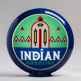 Indian (Deco) 13.5" Gas Pump Globe with Dark Blue Plastic Body