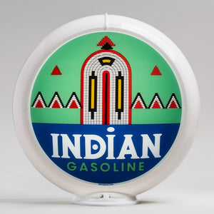 Indian (Deco) 13.5" Gas Pump Globe with White Plastic Body