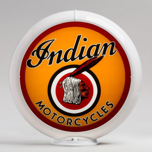 Indian Motorcycle 13.5" Gas Pump Globe with White Plastic Body