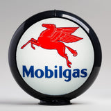 Mobilgas 13.5" Gas Pump Globe with Black Plastic Body