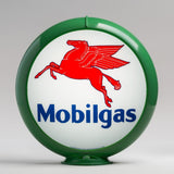 Mobilgas 13.5" Gas Pump Globe with Green Plastic Body