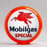 Mobilgas Special 13.5" Gas Pump Globe with Orange Plastic Body