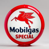 Mobilgas Special 13.5" Gas Pump Globe with Red Plastic Body
