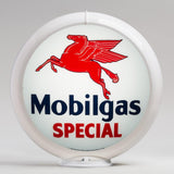 Mobilgas Special 13.5" Gas Pump Globe with White Plastic Body