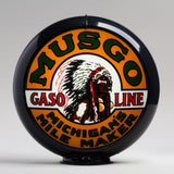 Musgo 13.5" Gas Pump Globe with Black Plastic Body