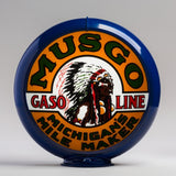 Musgo 13.5" Gas Pump Globe with Dark Blue Plastic Body