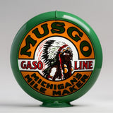 Musgo 13.5" Gas Pump Globe with Green Plastic Body