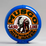 Musgo 13.5" Gas Pump Globe with Light Blue Plastic Body
