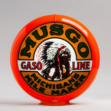 Musgo 13.5" Gas Pump Globe with Orange Plastic Body