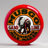 Musgo 13.5" Gas Pump Globe with Red Plastic Body
