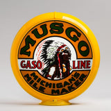 Musgo 13.5" Gas Pump Globe with Yellow Plastic Body