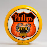 Phillips 66 Ethyl (Sunburst) 13.5" Gas Pump Globe with Yellow Plastic Body