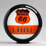 Phillips Ethyl "Bar" 13.5" Gas Pump Globe with Black Plastic Body