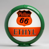 Phillips Ethyl "Bar" 13.5" Gas Pump Globe with Green Plastic Body