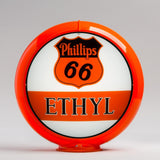 Phillips Ethyl "Bar" 13.5" Gas Pump Globe with Orange Plastic Body