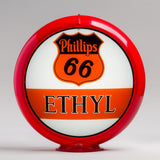 Phillips Ethyl "Bar" 13.5" Gas Pump Globe with Red Plastic Body