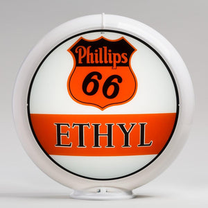 Phillips Ethyl "Bar" 13.5" Gas Pump Globe with White Plastic Body