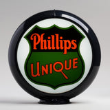 Phillips Unique 13.5" Gas Pump Globe with Black Plastic Body