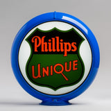 Phillips Unique 13.5" Gas Pump Globe with Light Blue Plastic Body