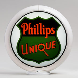 Phillips Unique 13.5" Gas Pump Globe with White Plastic Body