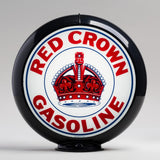 Red Crown (Indiana) 13.5" Gas Pump Globe with Black Plastic Body