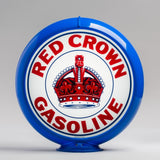 Red Crown (Indiana) 13.5" Gas Pump Globe with Light Blue Plastic Body