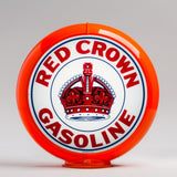 Red Crown (Indiana) 13.5" Gas Pump Globe with Orange Plastic Body
