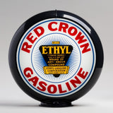 Red Crown Ethyl 13.5" Gas Pump Globe with Black Plastic Body