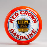 Red Crown Ethyl 13.5" Gas Pump Globe with Orange Plastic Body