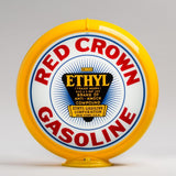 Red Crown Ethyl 13.5" Gas Pump Globe with Yellow Plastic Body