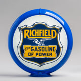 Richfield Gasoline of Power 13.5" Gas Pump Globe with Light Blue Plastic Body