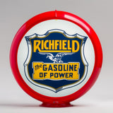 Richfield Gasoline of Power 13.5" Gas Pump Globe with Red Plastic Body