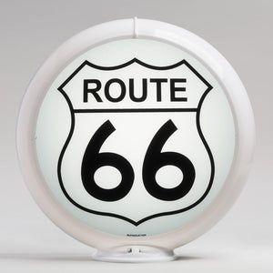 Route 66 13.5" Gas Pump Globe with White Plastic Body